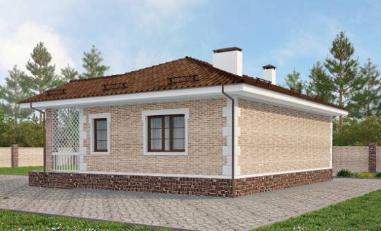 065-002-П Проект бани из кирпича Белово | Проекты одноэтажных домов от House Expert