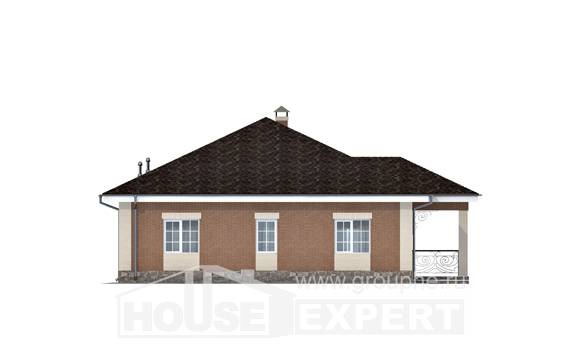 100-004-П Проект одноэтажного дома, бюджетный дом из арболита Таштагол, House Expert
