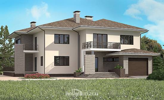 500-001-П Проект трехэтажного дома, гараж, большой коттедж из кирпича Таштагол | Проекты домов от House Expert