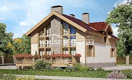 165-002-П Проект двухэтажного дома с мансардным этажом, гараж, небольшой дом из керамзитобетонных блоков Новокузнецк, House Expert